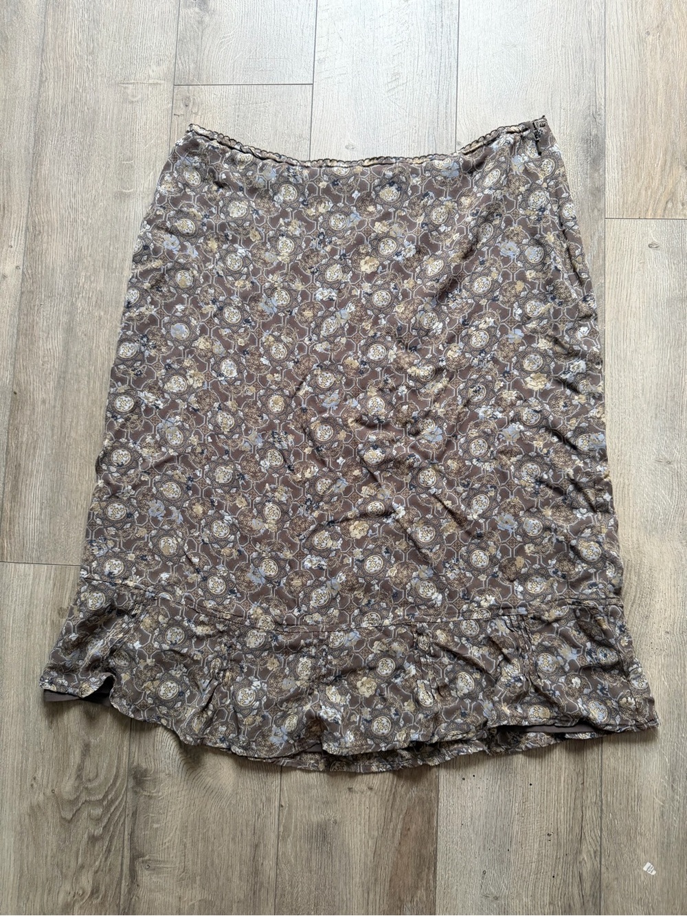 Y2K Vintage Low Rise Boho Floral-Print Midi Skirt